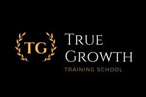 TG true growth written in yellow and white on a black backdrop product logo of ascent descent adventures