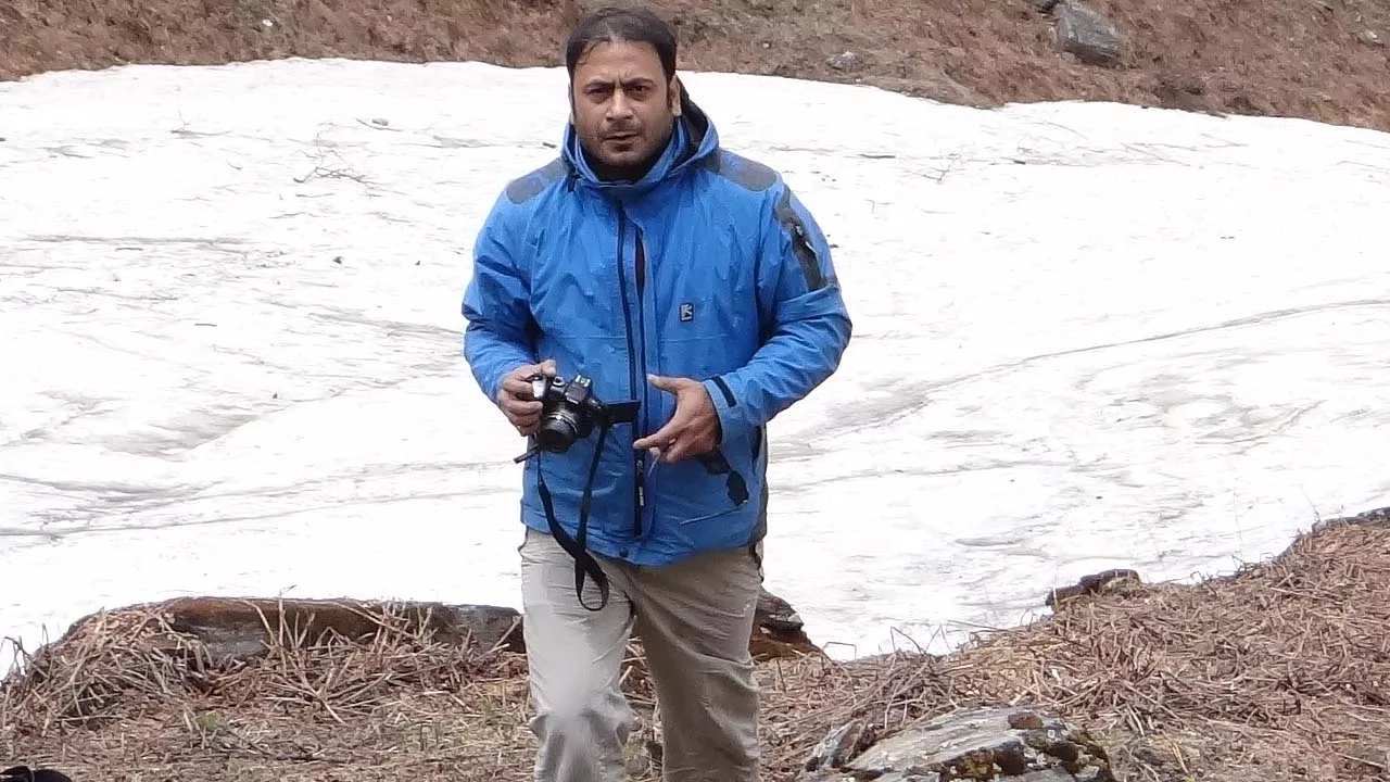 Mukesh Marwah on Snow Climbing Course