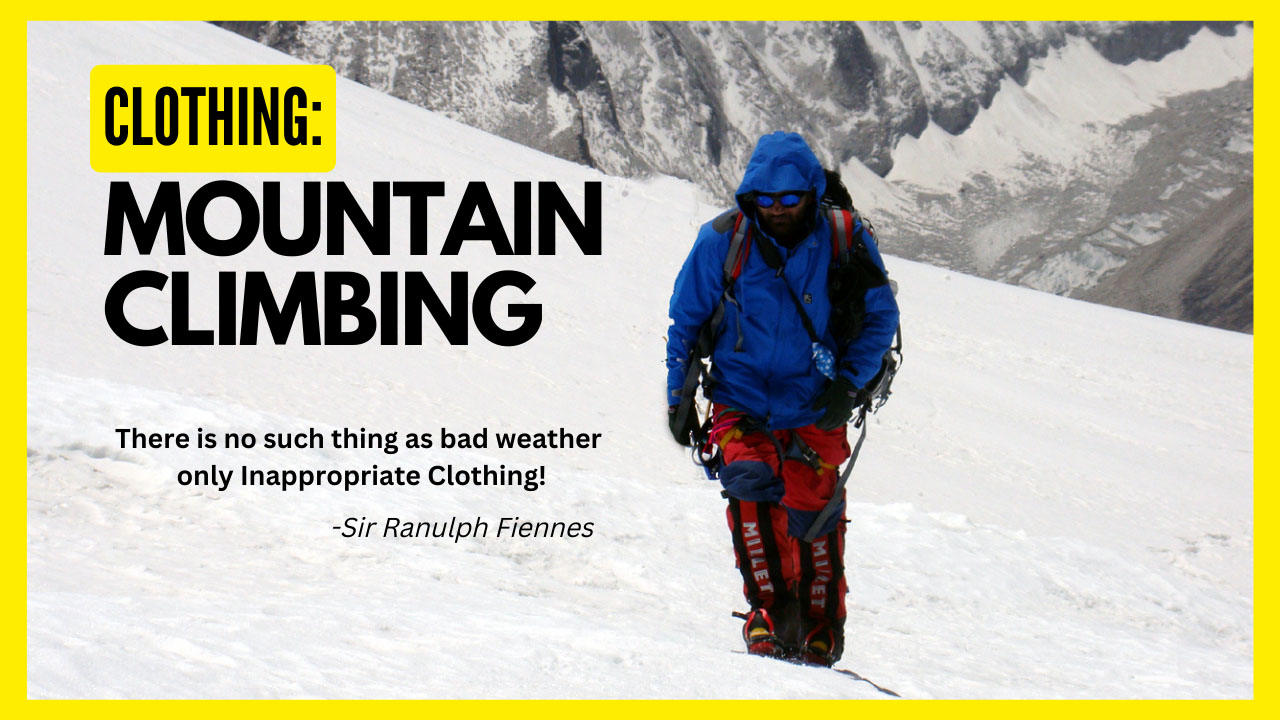 Pankaj Lagwal walks on a glacier, dressed in mountain climbing clothing blog
