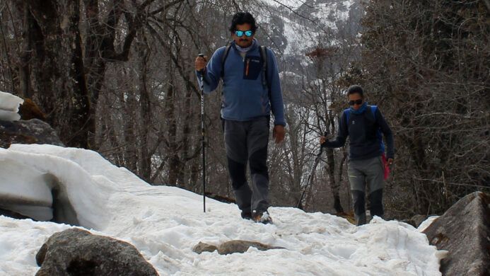 Hiking guides on the Hampta Pass Trek in Manali, Himachal Pradesh