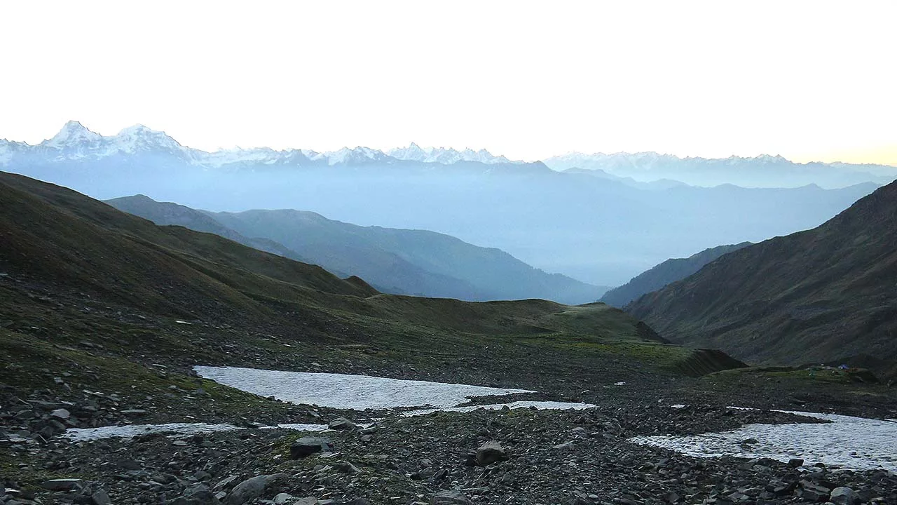 A view from Bara Bhangal Trek