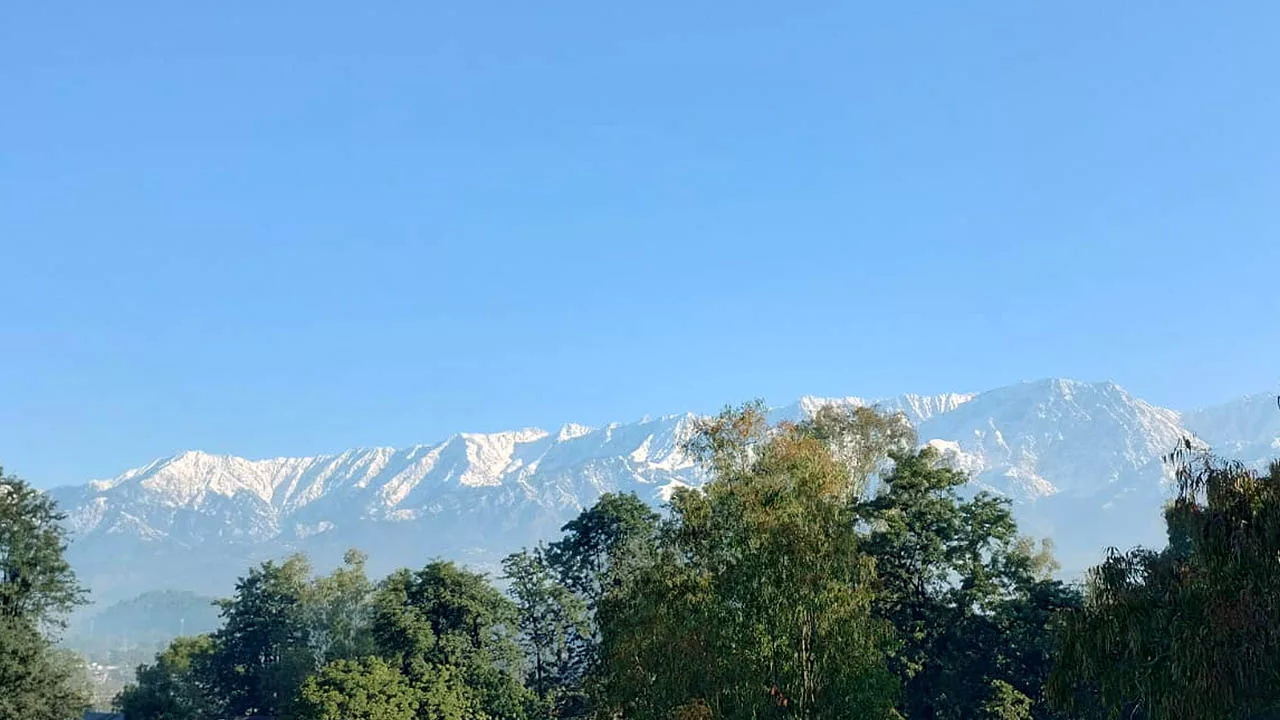 View of Dhauladhar Range from Kangra