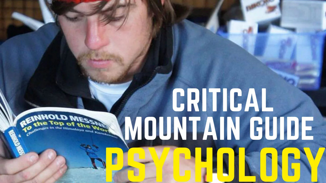 Justin bower reading Reinhold Messner To the top of the world poster reads critical mountain guide Psychology
