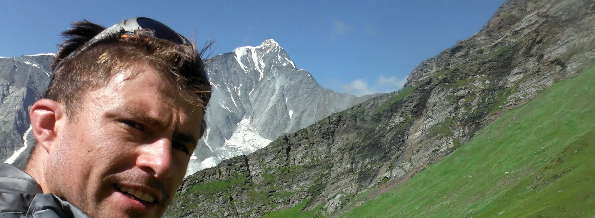 Hanuman Tibba Peak in the background, with a customer selfie
