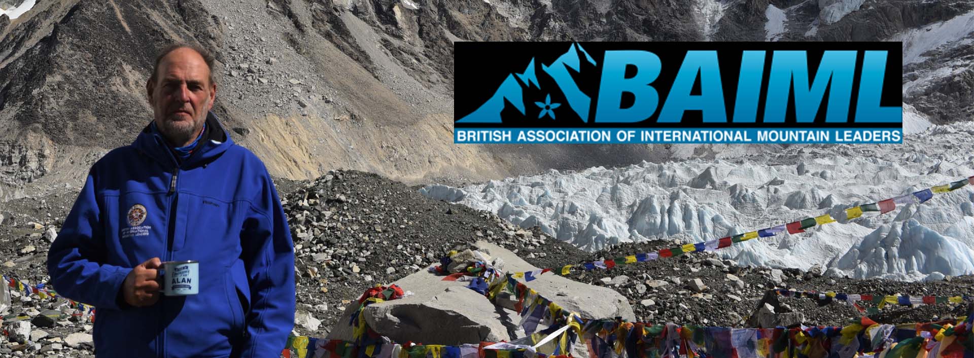 Alan Ward with british association of international mountain leaders logo