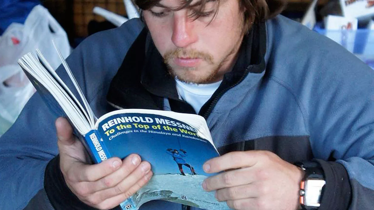 Justin bower reading Reinhold Meissner's book