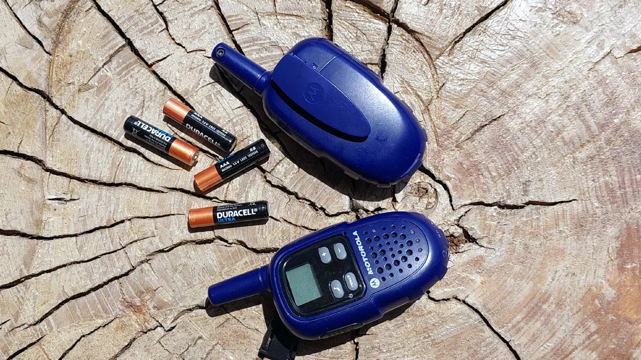 walky talky or radio set with batteries