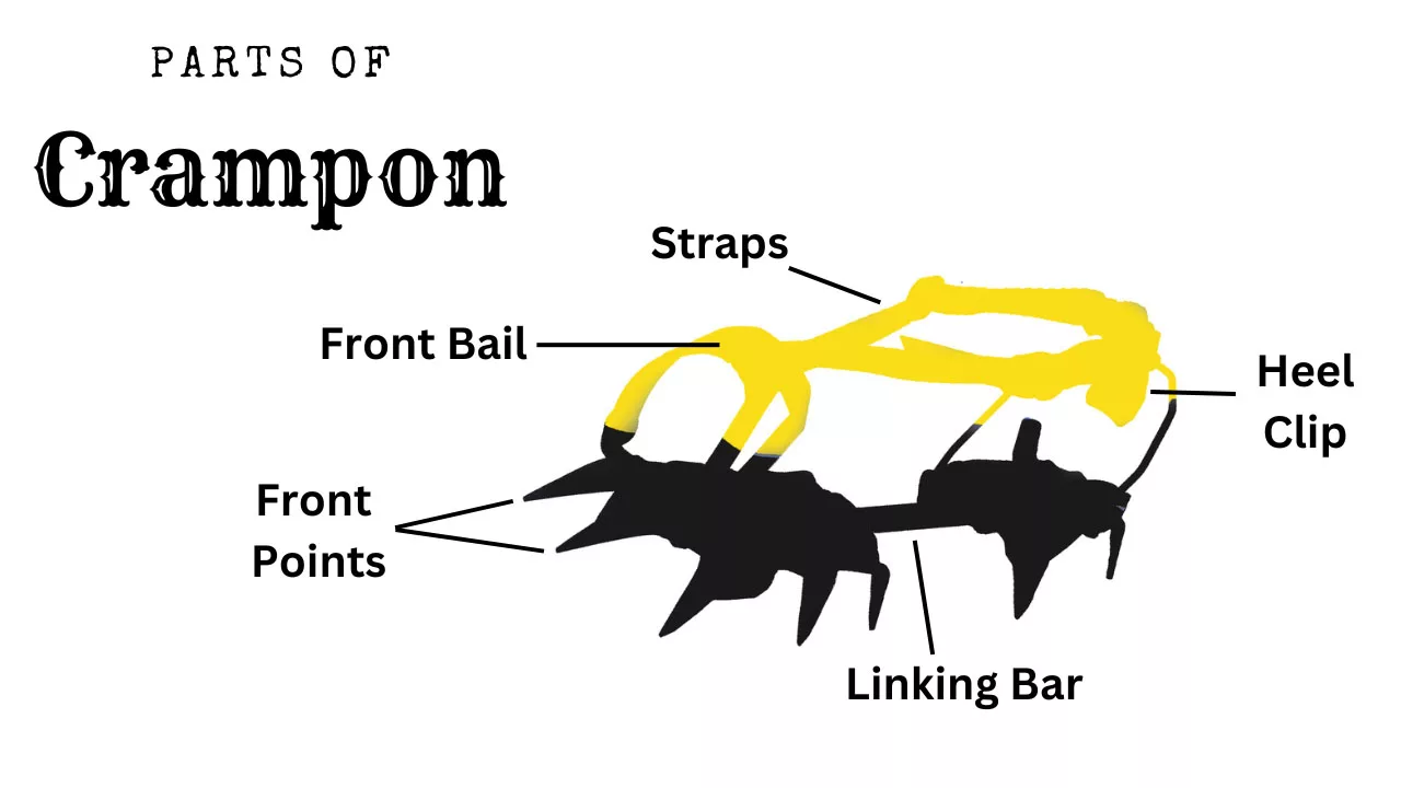 Parts of crampons infographic 
