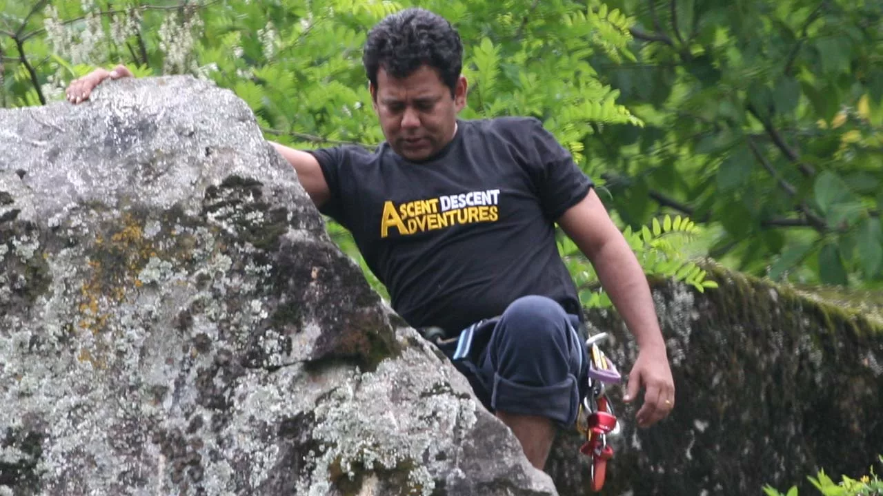 Climber on rock 