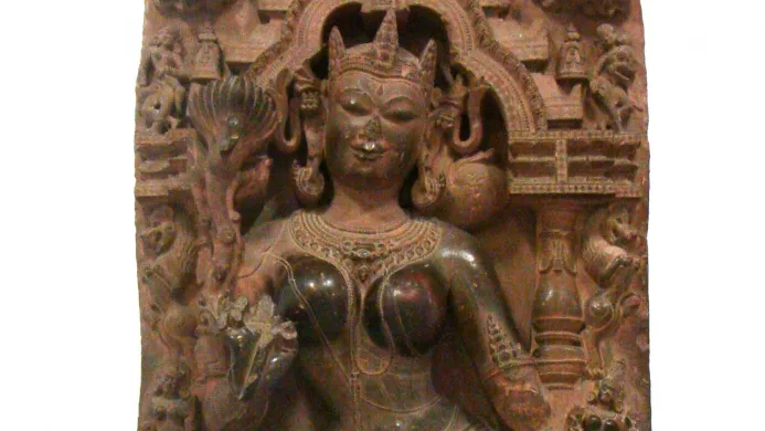 Mythology ancient stone sculpture of Yaksha