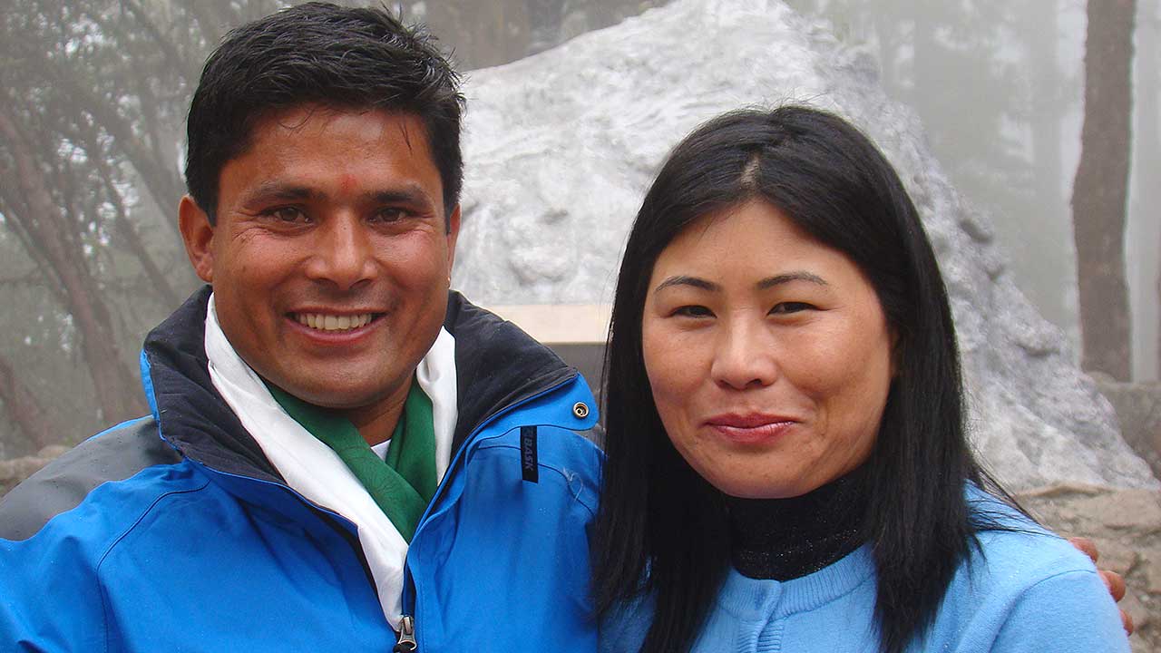 Late Sangat R Thakur with his wife Rinchen Lamu Sherpa