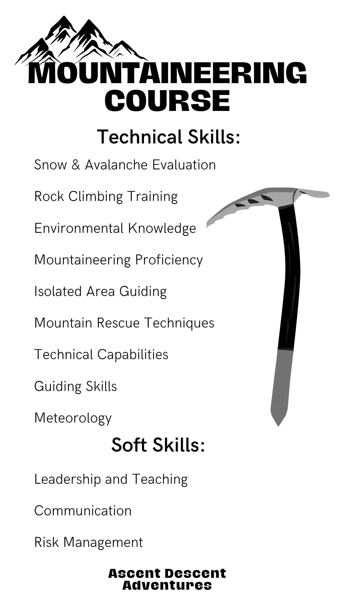 Mountaineering Course Skills