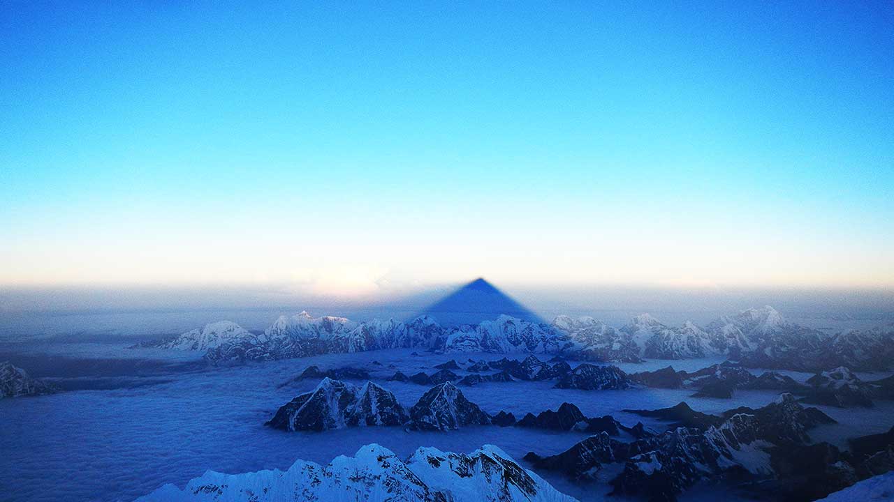 Triangular Shadows of Mt. Everest 